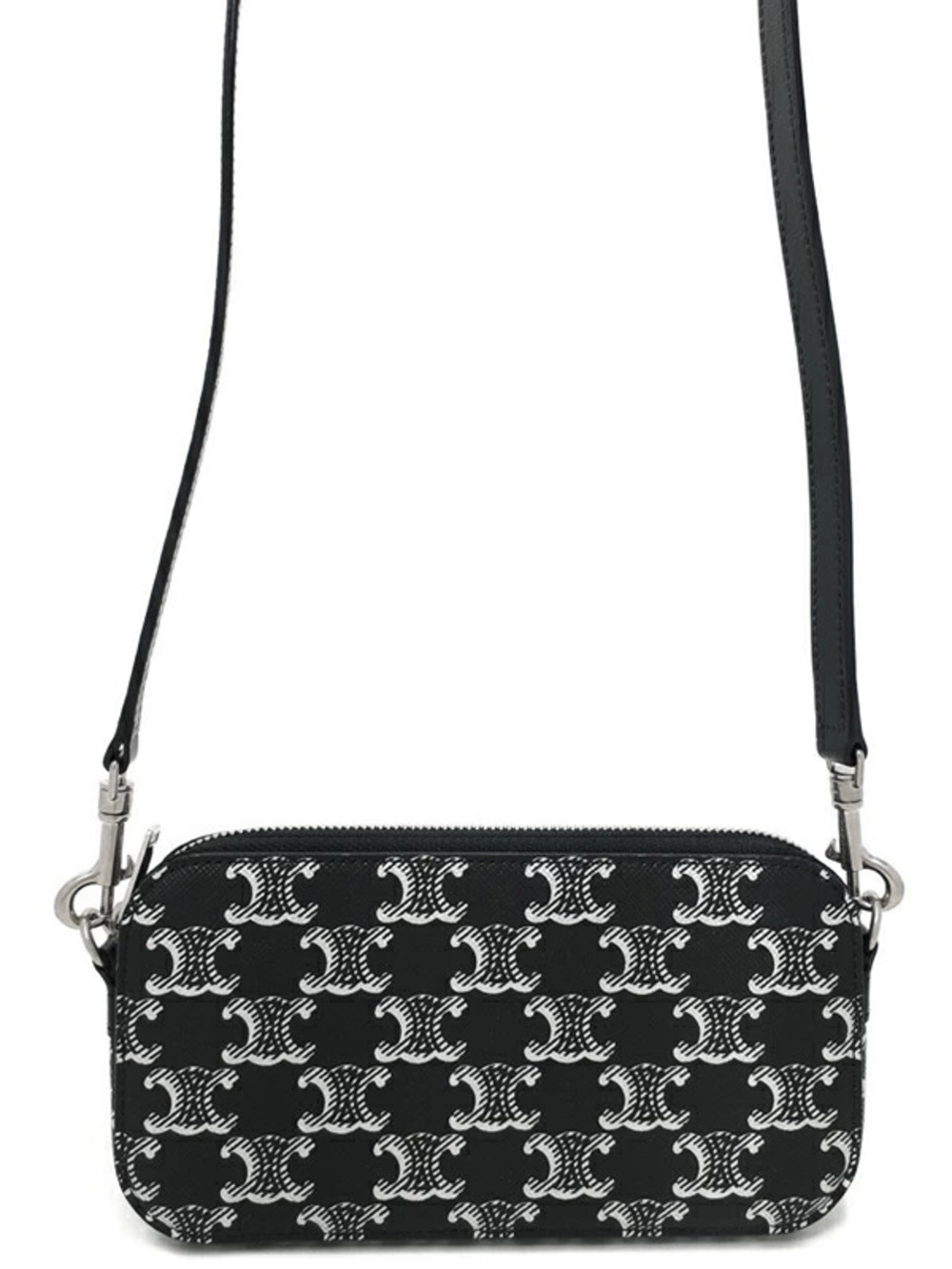 Celine Triomphe Canvas Horizontal Pouch Clutch Shoulder Bag